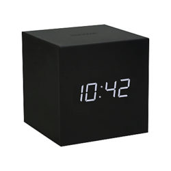 Gingko Soft Touch Click Clock Alarm Clock Black